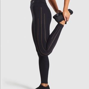Gymshark laser cut tights leggings size small black
